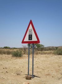 Señal carretera viaje a Namibia por libre Señal carretera viaje a Namibia por libre