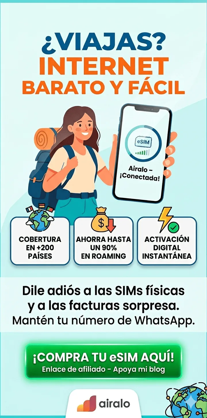 Compra tu eSIM de Airalo con descuento